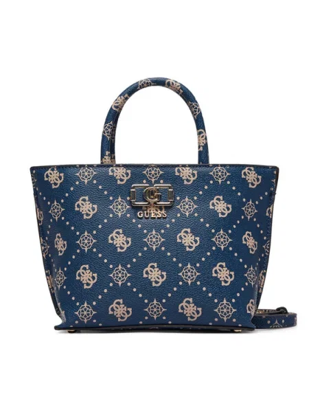 Táska Guess Emelie Logo Mini sötétkék