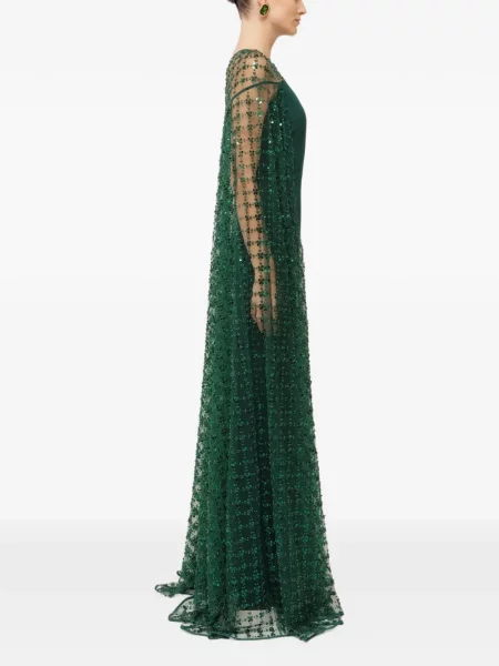 Rochie maxi Nissa din tul verde