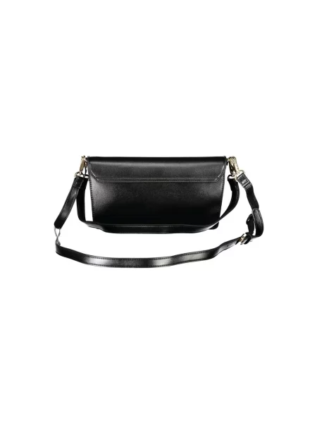 Lniana torebka crossbody Valentino By Mario Valentino czarna