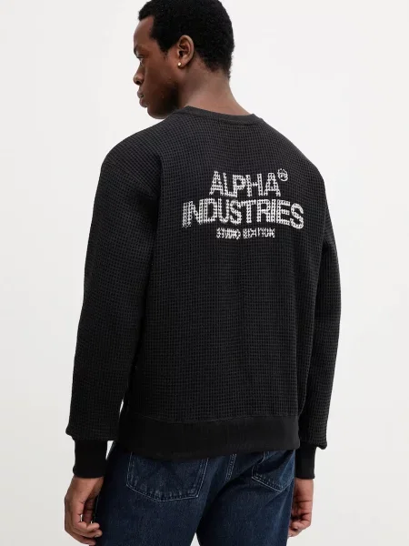 Суитчър Alpha Industries с принт черно