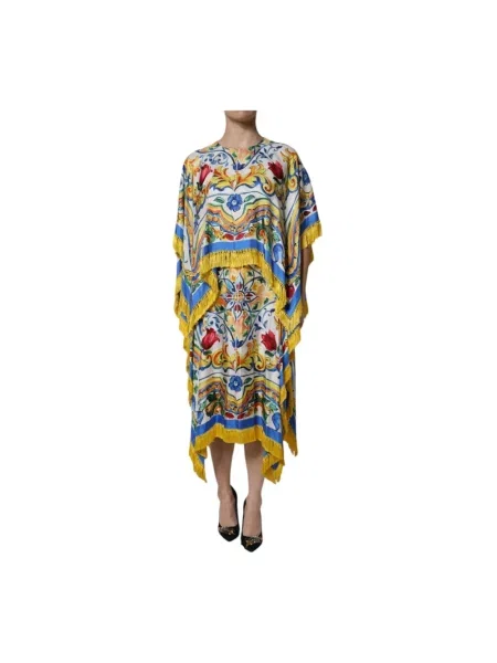 Sukienka maxi Dolce And Gabbana z nadrukiem