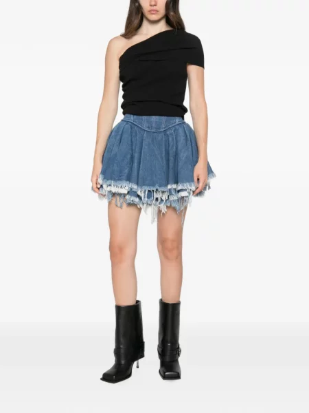 Fustă din denim Versace Jeans Couture albastru