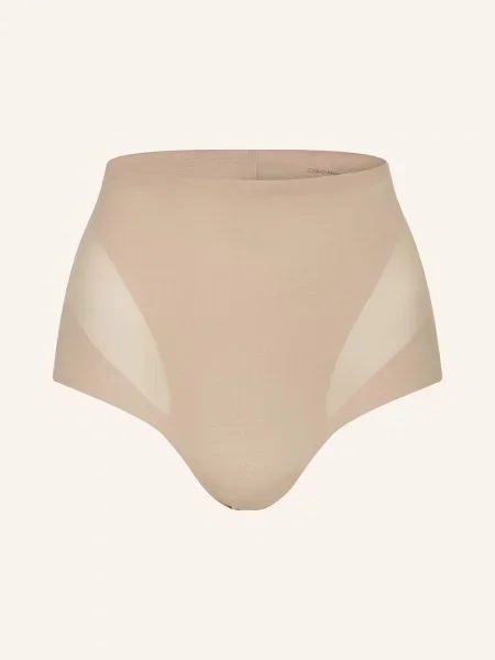 Figi z nadrukiem z logo Calvin Klein beżowe