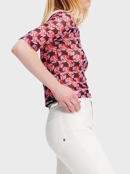 Прямые джинсы Karl Lagerfeld Jeans белые
