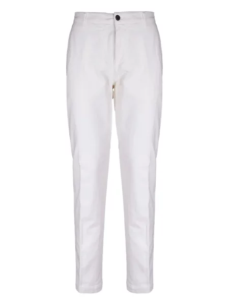 Pantaloni Eleventy de catifea cord alb