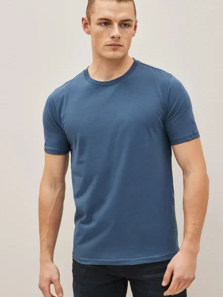 Next Tricou Essential bleumarin / albastru fumuriu / albastru gențiană / gri amestecat / negru alb