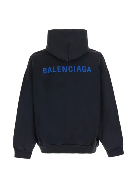 Суичър с качулка Balenciaga бродиран черно
