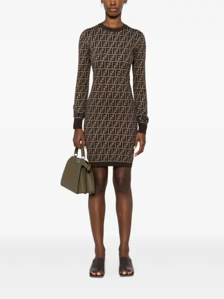 Ilgas maxi suknele Fendi ruda