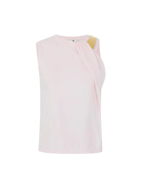 Top Elisabetta Franchi z dżetami różowy