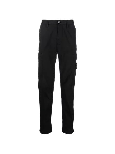 Pantaloni cargo Stone Island din țesătură twill cu strasuri negru