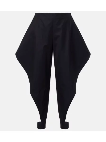Pantaloni Alaïa cu volane conici negru