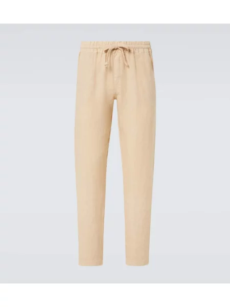 Laneni lanene hlače Fedeli bež