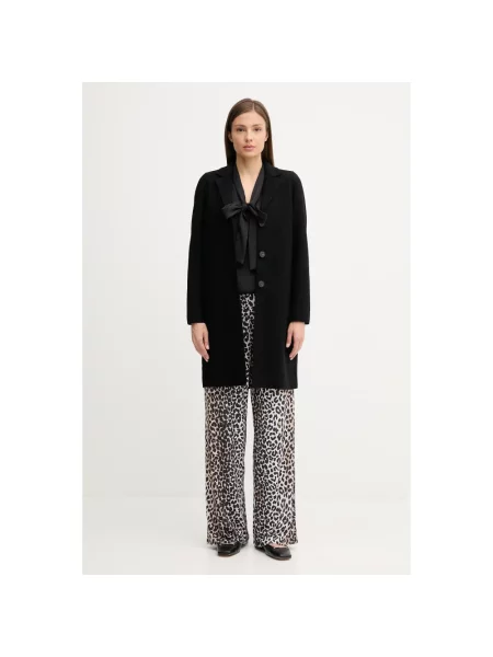 OUI spodnie szerokie high waist czarny