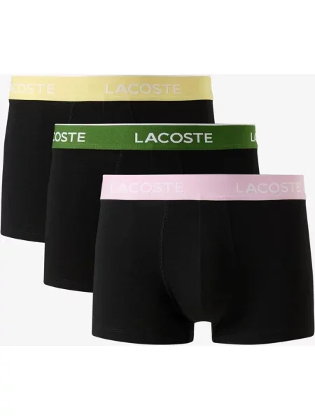 Bokserki Lacoste Stretch Cotton różowy zielony 3 sztuki S czarny