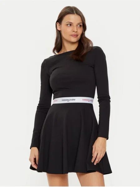 Tommy Jeans Rochie de zi negru