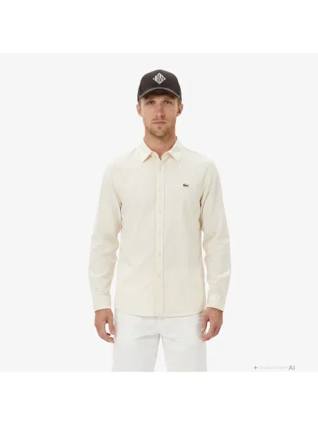 Lacoste Koszula O Kroju Regular Fit beżowy