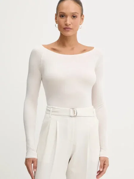 Tricou mânecă lungă Boss bej