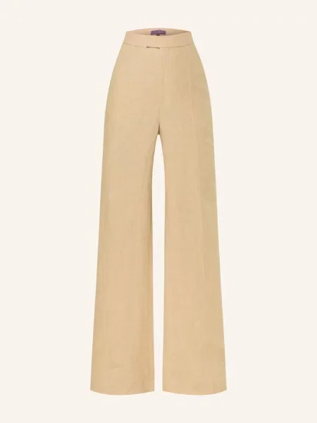Ralph Lauren Collection Spodnie Z Lnu Dean beige beżowe