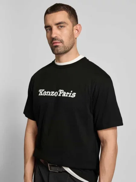 T-shirt z czystej bawełny Kenzo czarna