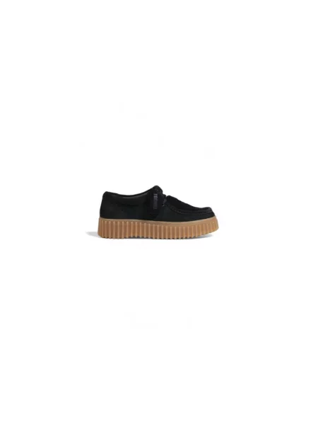 Półbuty Clarks zamszowe czarne