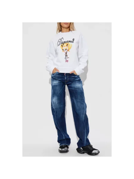 Bluza Dsquared2 z nadrukiem biała