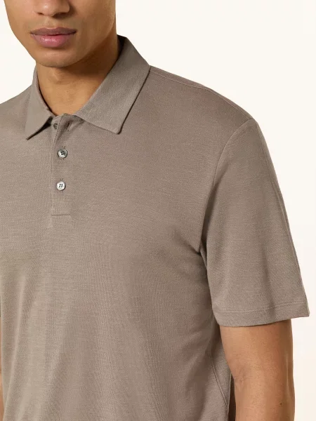 Hugo Koszulka Polo Z Dżerseju Dulinen Slim Fit Z Lnem braun