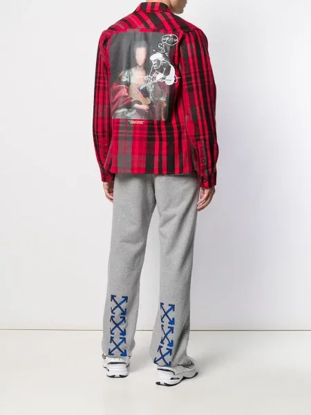 Pantaloni Off-white alergare alb