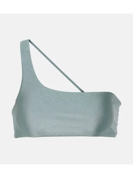Bikini Jade Swim na jednym ramieniu niebieski