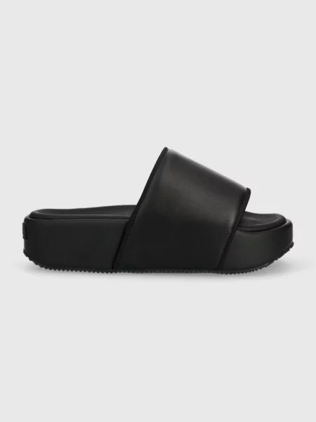 Шкіряні шльопанці adidas Originals Slide чорний