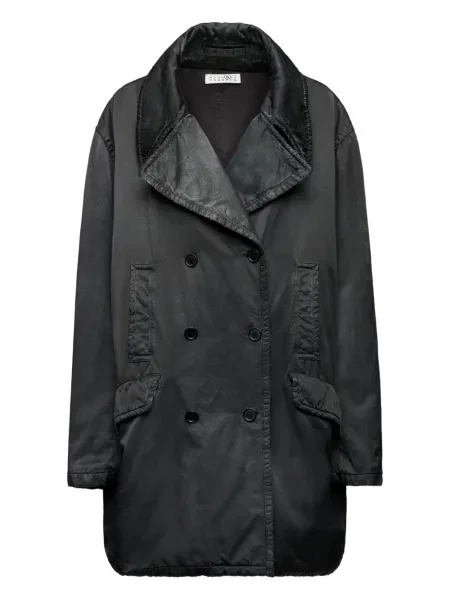 Palton Mm6 Maison Margiela cu două rânduri de nasturi negru