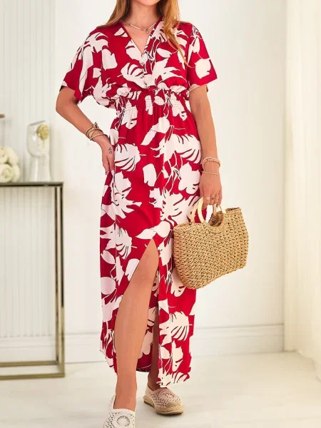 Rochie midi Resti cu imagine până la genunchi de costum alb