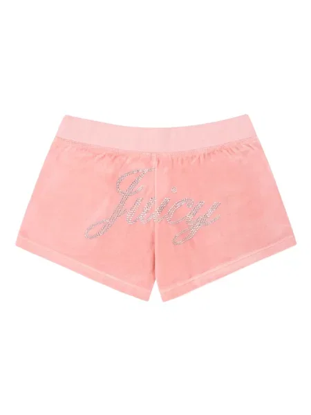 Welurowe szorty Juicy Couture różowe