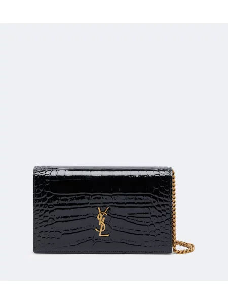 Colier Saint Laurent din piele negru