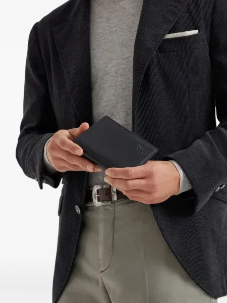 Portofel Brunello Cucinelli din piele negru