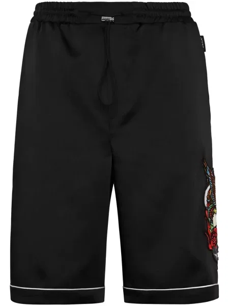 Pantaloni scurți Philipp Plein din satin cu imagine