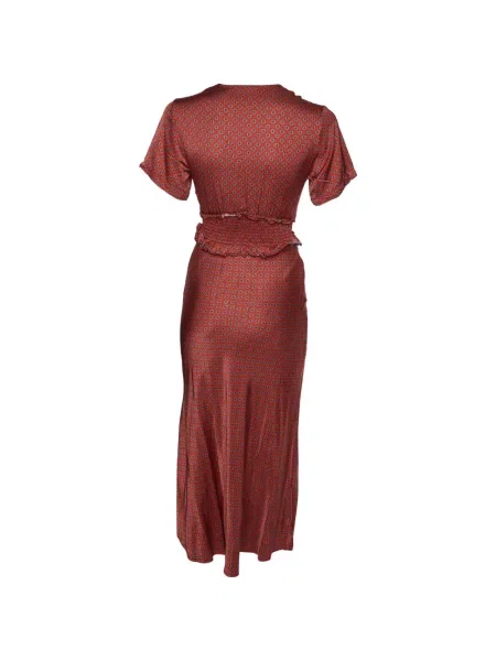 Rochie midi Sandro cu imagine cu imprimeu geometric roșu