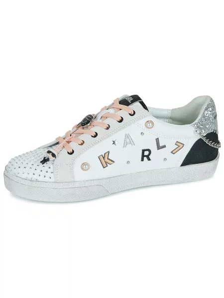 Pantofi Karl Lagerfeld din dantelă alb