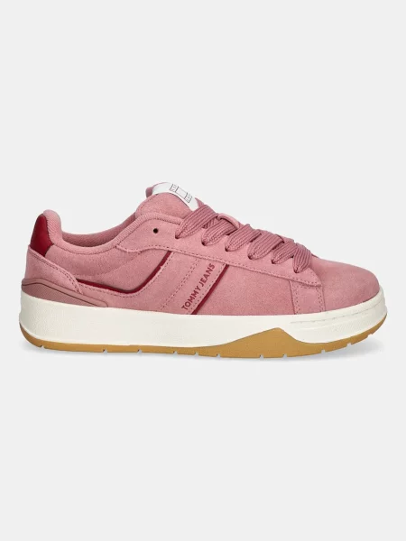 Superge iz semiša Tommy Jeans TJW SKATE SNEAKER roza