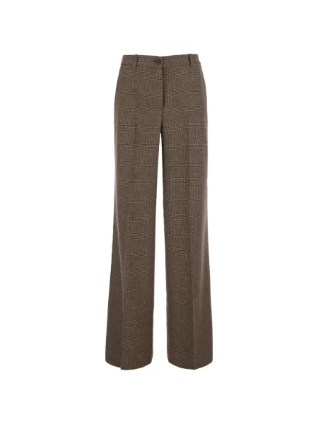 Pantaloni P.a.r.o.s.h. în carouri maro
