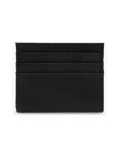 Portfel Emporio Armani skórzany z logo czarny