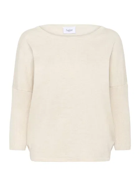 SAINT TROPEZ Pulover MilaSZ' alb