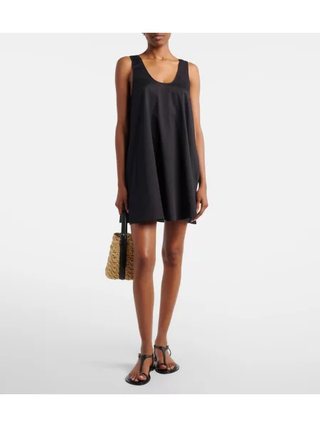 Rochie Leset din poplin negru