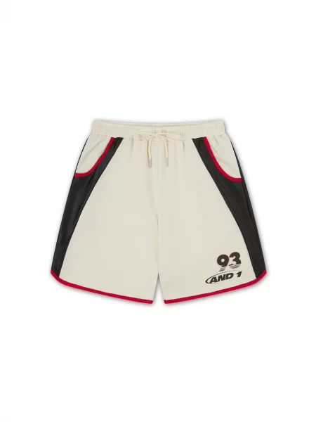 Pantaloni Getäfelte ecru / roșu negru