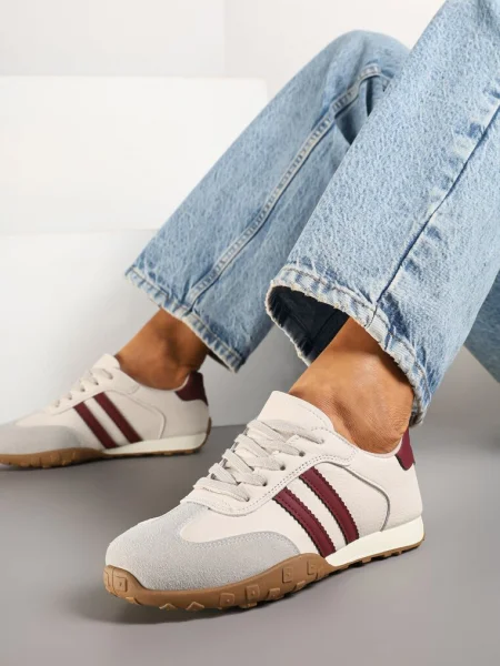 Sneakers Atompia cu roșu bej
