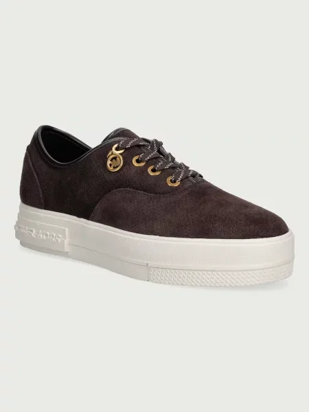 MICHAEL Michael Kors Lindsey Lace Up sneakers pentru femei din piele întoarsă maro