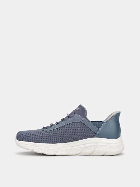 Кожаные кроссовки Skechers синие