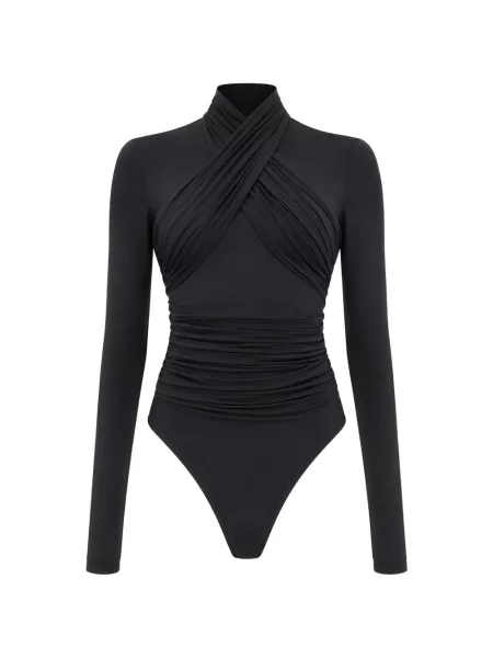 Body Wardrobe.nyc cu volane negru