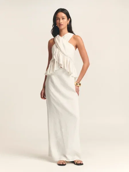 St MRLO Rochie de seară Aloe crem