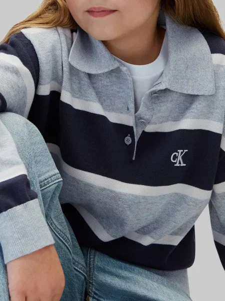 Calvin Klein Jeans пуловер за деца от сиво