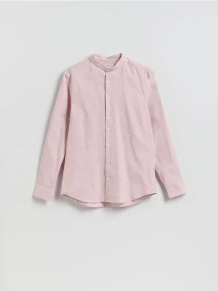 Reserved Cămașă slim fit din roz-pudră roz